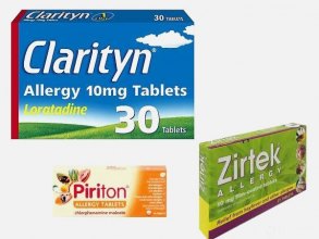 Clarityn / Zirtec / Piriton allergy medication